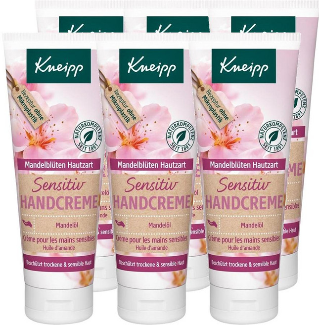 크나이프 아몬드 블라썸 센서티브 핸드 크림, 6개, 75ml