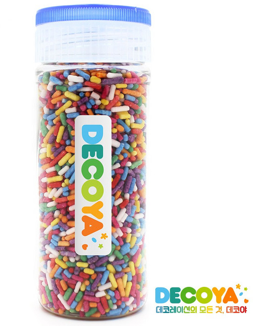 레인보우 막대 스프링클 / 방수처리로 오랜 선명한 막대 캔디, 1개, 85g