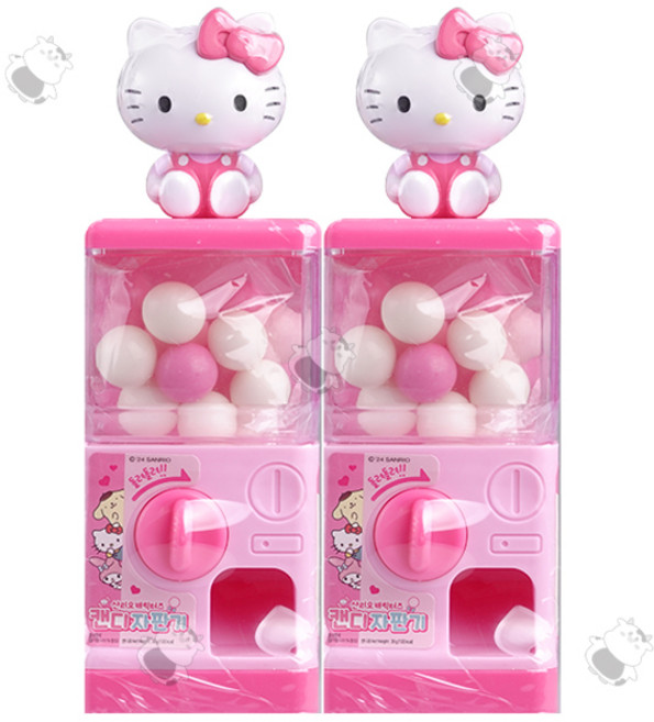 산리오 캐릭터즈 달콤한 캔디가 나오는 귀여운 피규어 완구 자판기 2P 1세트, 2개, 헬로키티