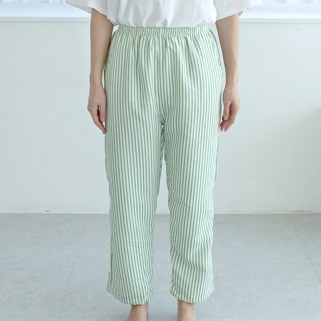 엘라운지 국산 남여공용 스트라이프 5부 7부 9부 요루 파자마 팬츠