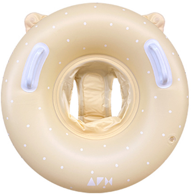 올포홈 도넛 감성 아기 튜브 KC인증 원형 보행기, 레몬크림, 1개