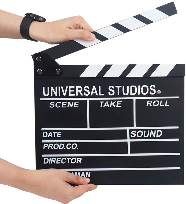 클래퍼보드 인테리어소품 클랩보드 영화촬영소품 슬레이트 낙서장 메모판 슬레이트보드 딱딱이 클래퍼보드 무비슬레이트 크래퍼 클랩스틱