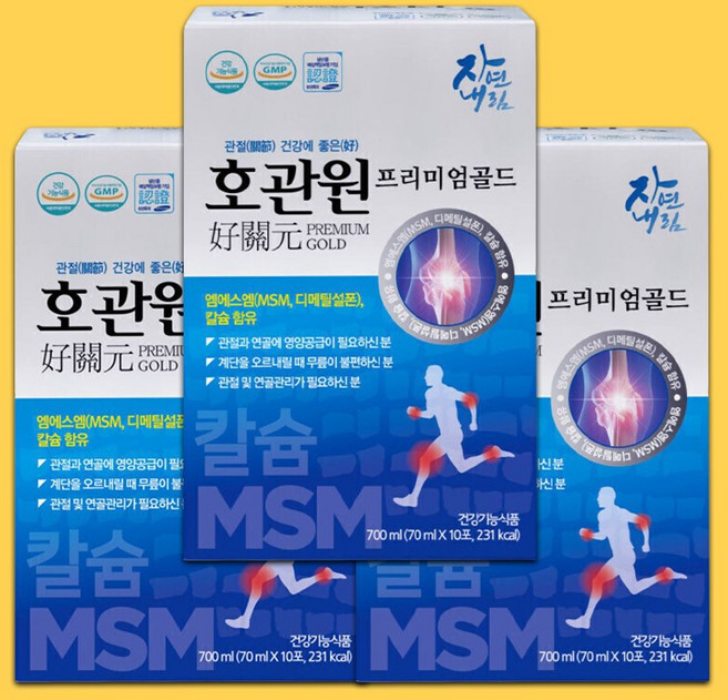 호관원 프리미엄 골드 관절 튼튼 보궁 영양제, 70ml, 3개
