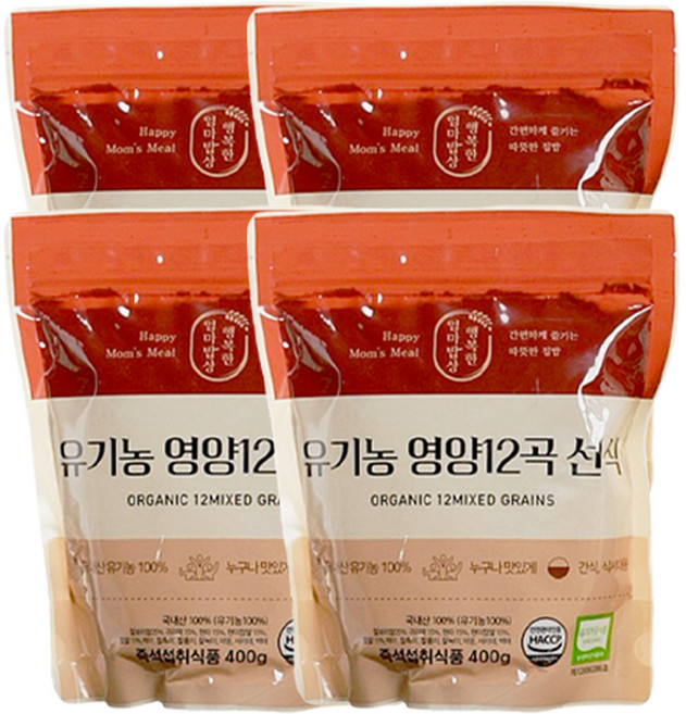유기농 영양 12곡 선식, 4개, 400g