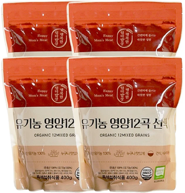 유기농 영양 12곡 선식, 4개, 400g - 쿠팡