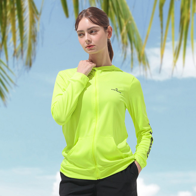 에어워크서프 베이직 여성래쉬가드 후드집업