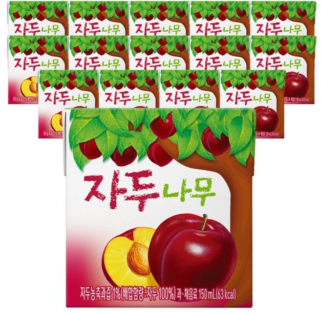 서울우유 자두나무 과일주스, 150ml, 15개 - 쿠팡