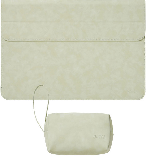 베르바 마그네틱 노트북 파우치 세트 마우스파우치/어댑터파우치 포함, 그린, 1개