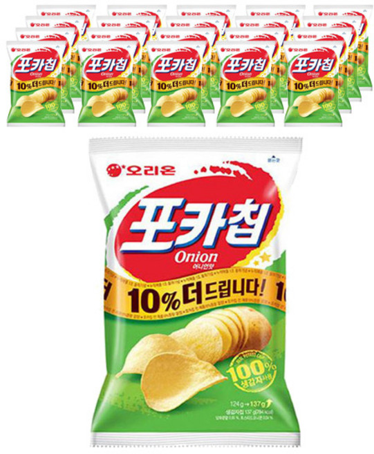 오리온 포카칩 어니언, 66g, 20개