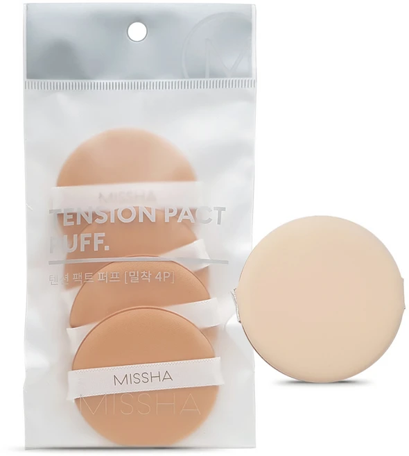 미샤 텐션 팩트 퍼프, 밀착, 4개 - 쿠팡