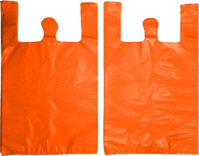 비닐패밀리 손잡이 비닐봉투 5호 30L 두꺼운 A급 오렌지색 200매, 200개