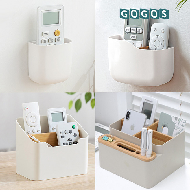 리모컨 수납 정리함 *, 1개, 5칸 아이보리 (거치형)