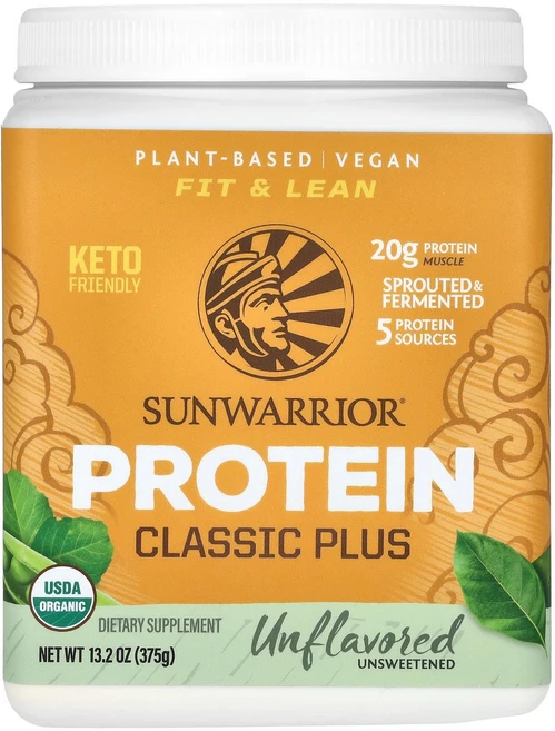 Sunwarrior 클래식 플러스 단백질 식물성 무맛 375g(13.2oz), Sunwarrior 클래식 플러스 단..., 375g, 1개 - 쿠팡