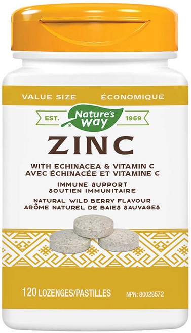 네이쳐스웨이 아연 에키네시아 비타민C 베지테리안 식물성 캡슐 비건 캐나다 직구, 1개, 120정