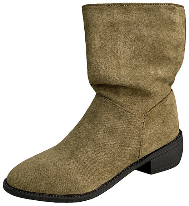 타니즈 르마 여성 봄 가을 스웨이드 미들힐 앵클부츠 (4.5cm)