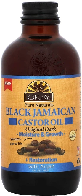 Okay Pure Naturals 블랙 자메이카 캐스터오일 아르간 함유 오리지널 다크 118ml(4fl oz), OkayPureNaturals블랙자메이카캐스터오일아르간, 1개, 118ml - 쿠팡