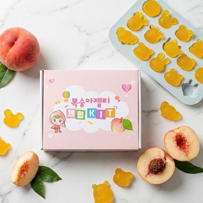 놀이처럼 즐기고 교육처럼 남는 추억만들기 복숭아젤리 체험키트 1세트, 1개, 240g