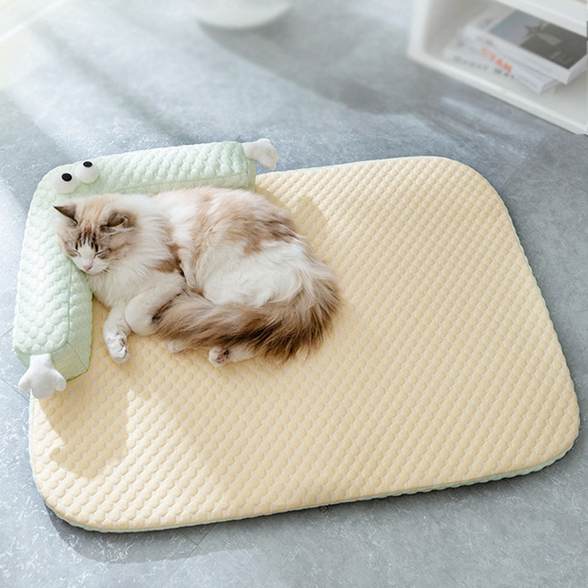 Luminex 반려동물 쿨매트 여름 쿨링 강아지 고양이 방석 아이스 냉감매트, 그린