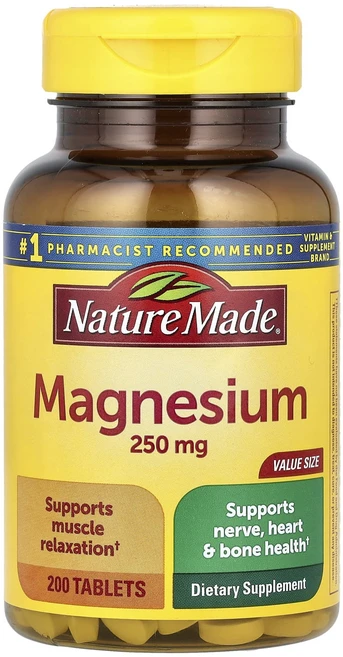 Nature Made 마그네슘 250mg 200정, 1개 - 쿠팡