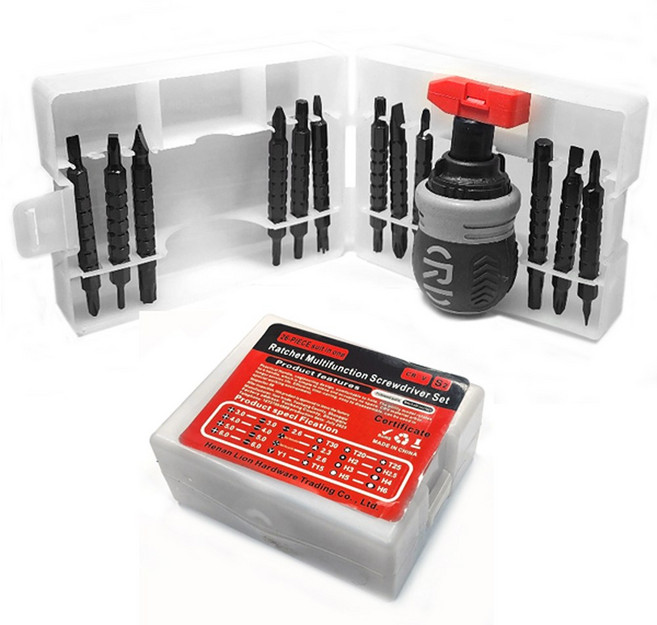 미니 라쳇 주먹 드라이버 비트 13종 세트 래칫 자화기 헤드 양면 비트 26PCS 구성, 1개