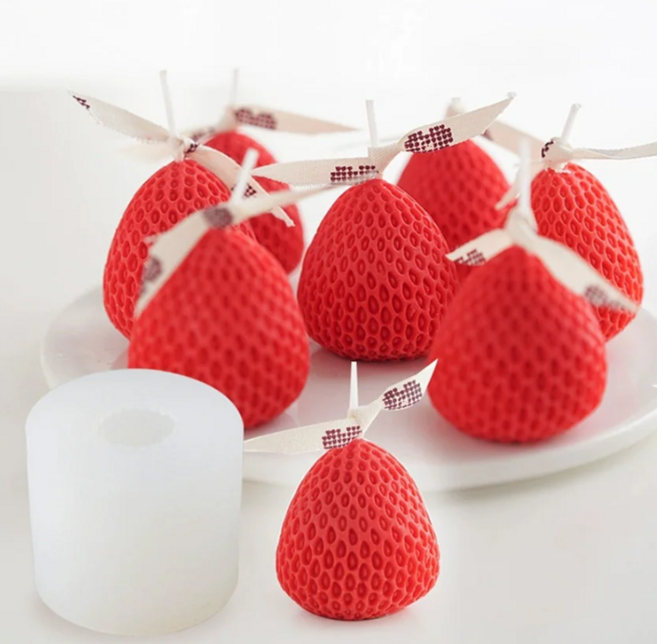 아이레노 수제몰드 큰 딸기 작은 딸기 실리콘 석고방향제 캔들 비누 만들기 조형틀