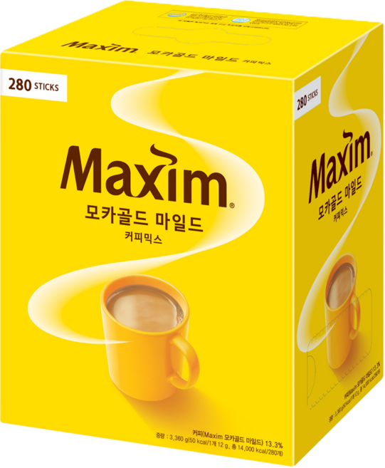 맥심 모카골드 마일드 커피믹스, 12g, 280개입, 1박스