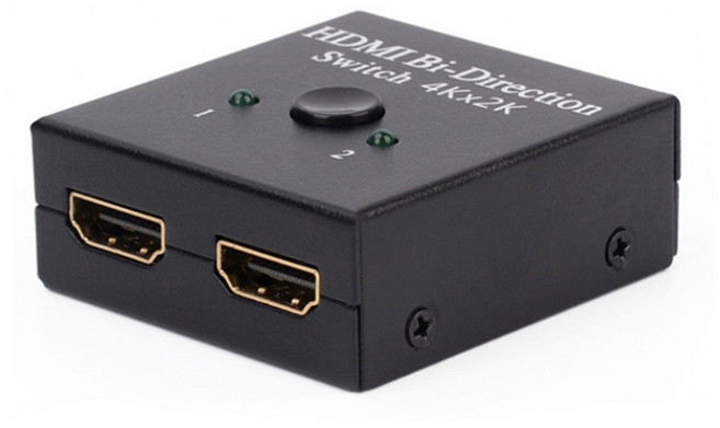 Shuma HDMI 雙向切換器 4K 2K 二進一出 適用於電視投影機螢幕, 1個, HDMI視頻雙向切換器