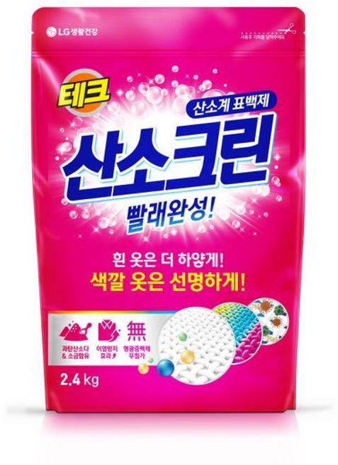 테크 산소크린 표백제, 1개, 1개입, 2.4kg