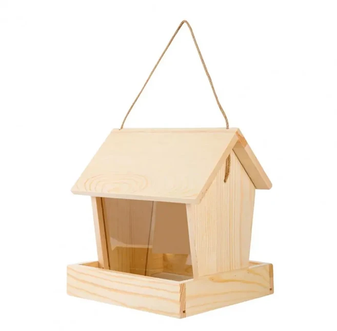 뒷마당 조류 피더 보기 야외용 걸이식 조류 피더 하우스 추기경 핀치용 블루버드 다람쥐 야생용, 01 빠른, 1개