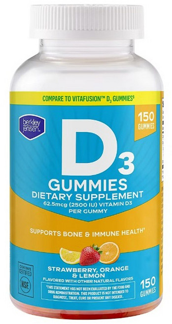 버클리젠슨 D3 2500IU 구미, 1개, 150정
