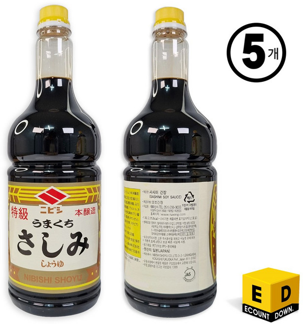 니비시 사시미 쇼유, 1.8L, 5개