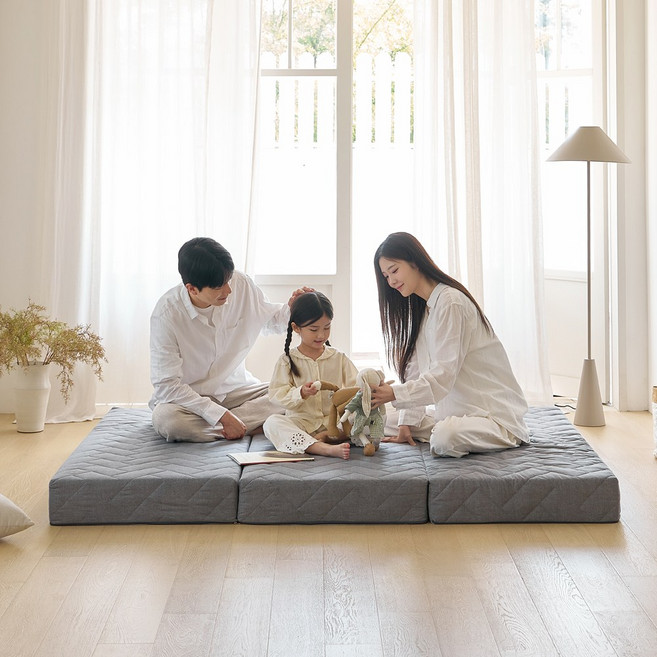 누온 원룸 바닥 단단한 3단 접이식 마약매트리스 7cm 10cm 15cm 수면매트 자취 접는 침대 매트릭스 토퍼