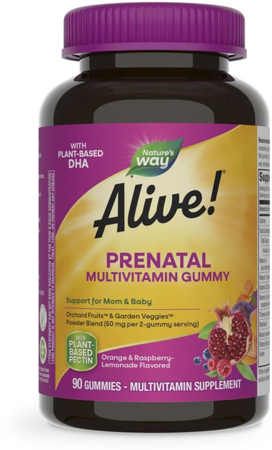 네이쳐스웨이 얼라이브! 프레나탈 멀티비타민 오렌지 & 라즈베리-레모네이드 맛 구미, 1개 - 쿠팡
