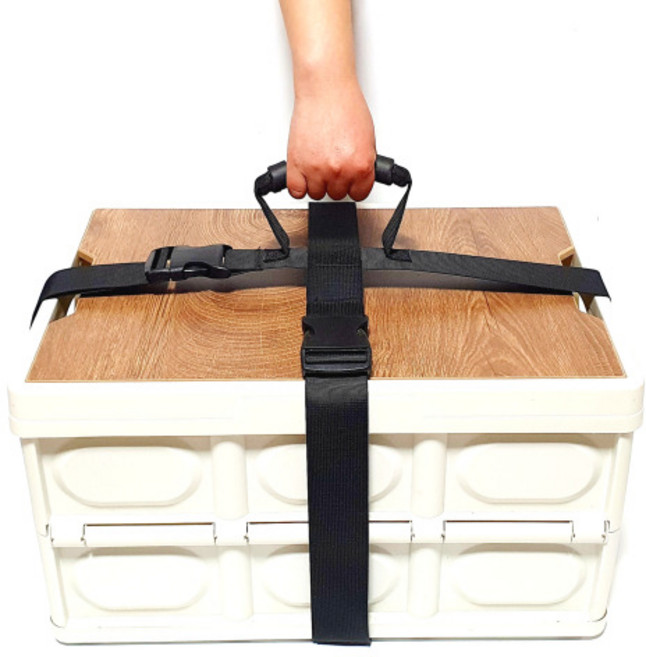 캠핑 버클 스트랩 폴딩박스 손잡이 끈 압축 벨트 이삿짐 이불 정리 고정 웨빙, 십자형 블랙