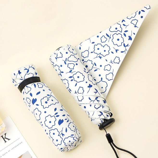 ANBER 초경량 초미니 5단 휴대용 암악 양산+커버포함 154g