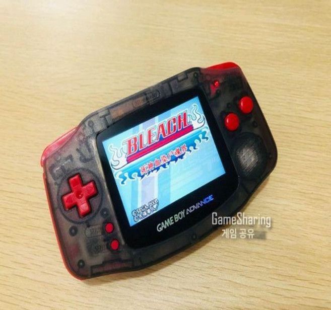 GBA 게임보이어드밴스 백라이트버전 레트로픽셀, 일본 버전, 패키지 1, IPS데몬레드블랙