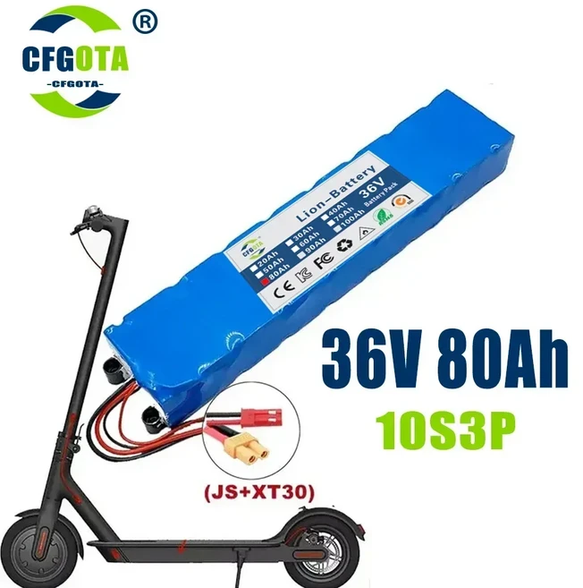Xiaomi Mijia M365 용 10S3P 100Ah 스쿠터 배터리 팩 전기 BMS 보드, 36V 80Ah, 1개