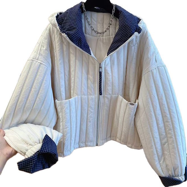 셀럽당 후드 패딩 쇼트 코트 여자 자켓 가을 겨울 얇은 패딩C02103