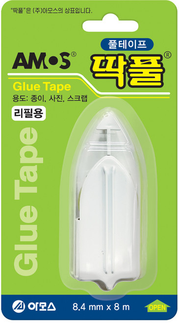 아모스 딱풀 풀테이프 리필 교체용 수정테이프형 양면테이프 문구, 구매수량