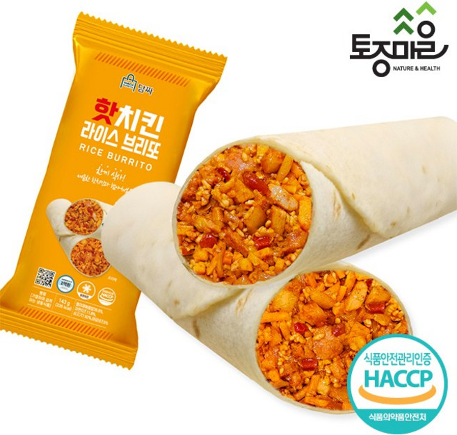 [토종마을] HACCP인증 핫치킨 라이스 브리또, 10개, 143g