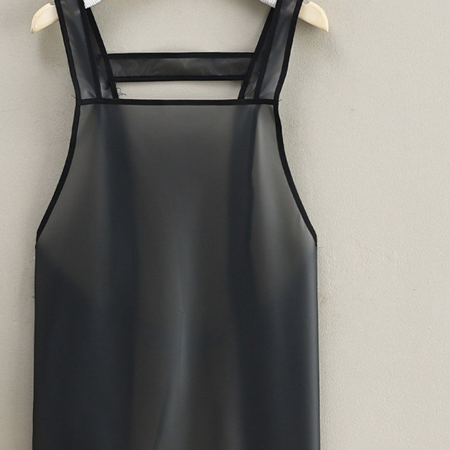 우레탄 앞치마 숏ver 방수 식당 주방 H형, 1개, 블랙