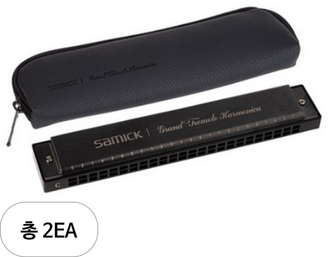 삼익악기 트레몰로 하모니카 STH-24GR, 2세트, Black