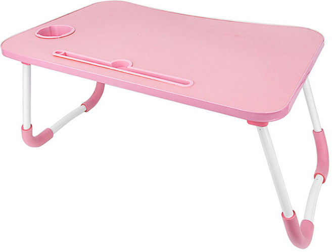 비스토어 접이식 베드 테이블 침대 책상 핑크, 심플 접이식 테이블