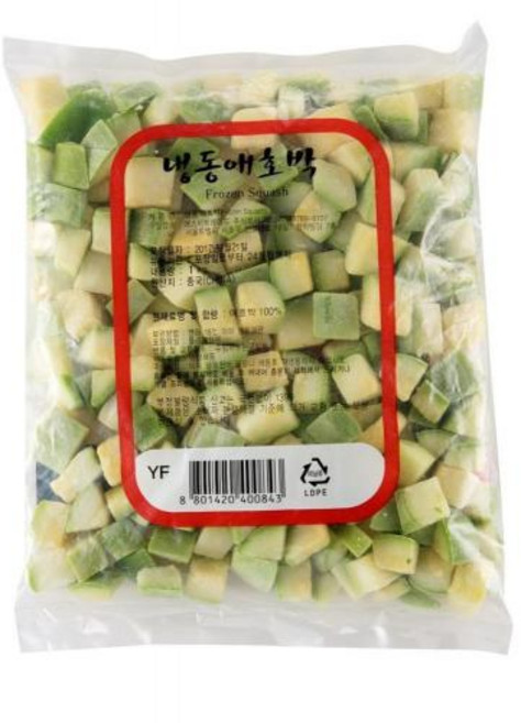 애호박 냉동 깍뚝, 1개, 1kg