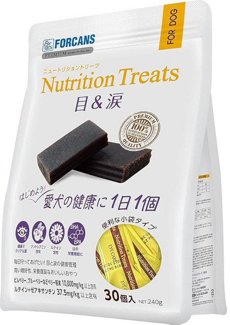forcans 포캔스 정리 구매 포캔스 뉴트리션 트리츠 눈&눈물 30개입 개 간식 ×3, 1개, 1g