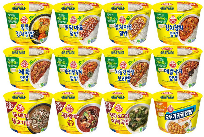 먹켓단 오뚜기 컵밥 골라담기 12종, 12개, 285g
