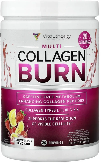 몸관리하세요 겨울입니다 Vitauthority Multi Collagen Burn 딸기 레모네이드 216g(7.62oz) 특별관리진행, VitauthorityMultiCollagenBurn딸, 216g, 1개 - 쿠팡