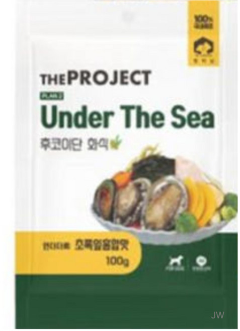 펫러닝 강아지 더프로젝트 PLAN2 언더더씨 후코이단 자연화식, 초록잎홍합맛, 100g, 20개