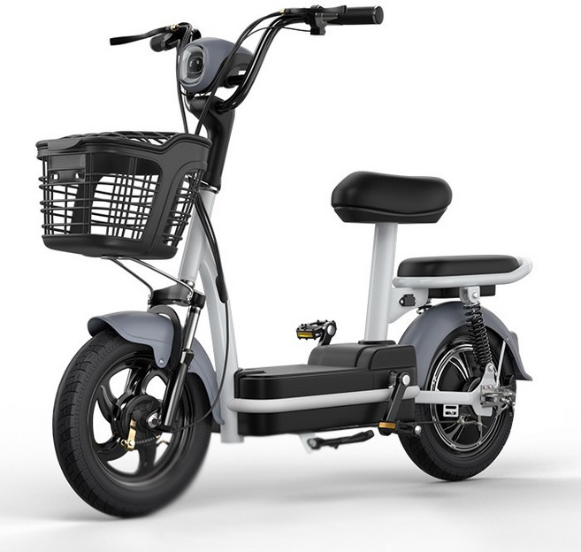 피앤케이 전기자전거 전동 스쿠터 장거리용 바이크 자토바이 출퇴근용 동일한 소형 여성 미니 리튬 배터리 성인 자전거, 48V, 그레이 12암페어 65km