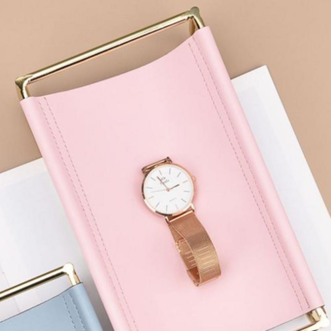 프로방스 가죽 소품트레이(핑크) 쥬얼리 차키보관_WD49BA9, 본상품